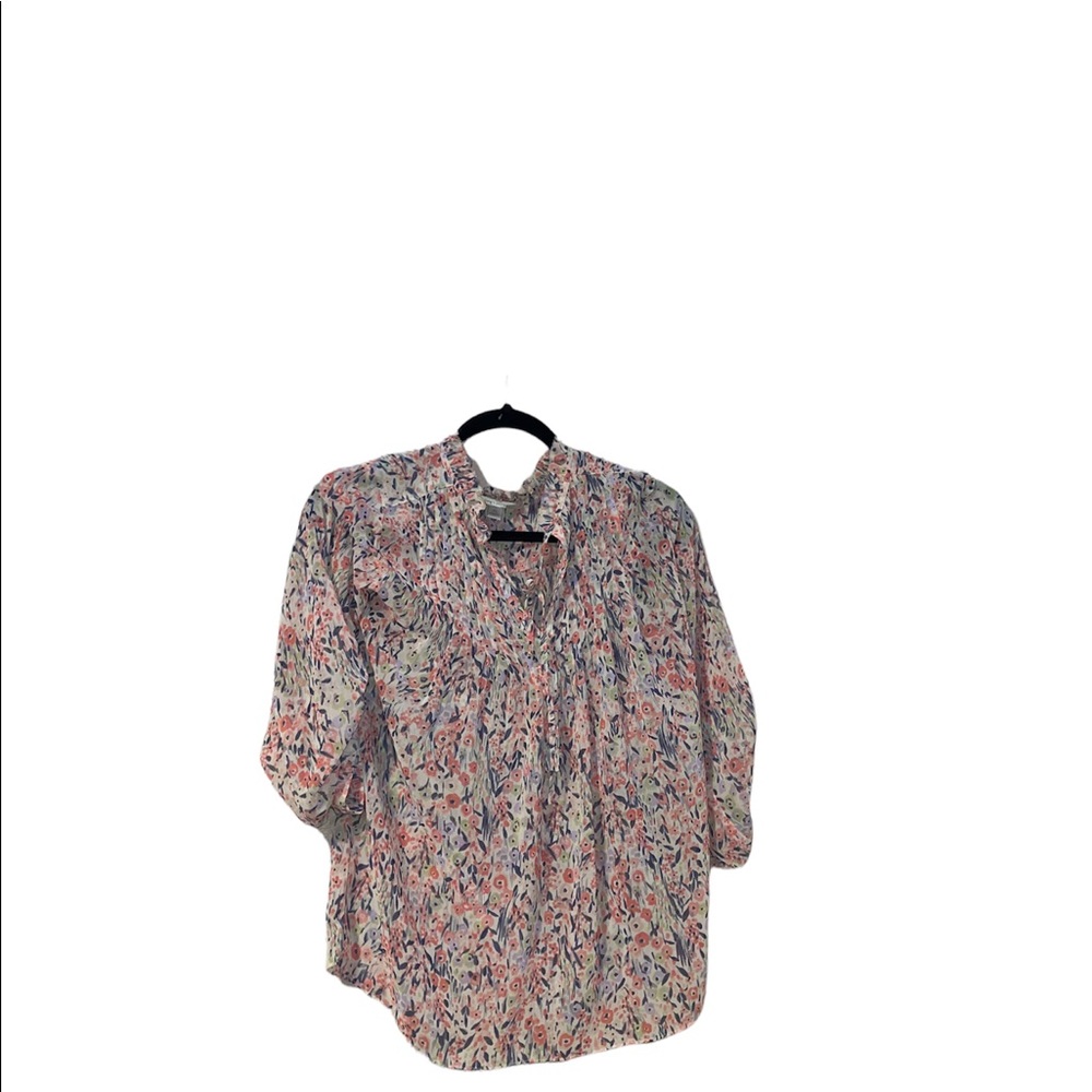 LC Lauren Conrad blouse with flowers - Picture 2 of 4